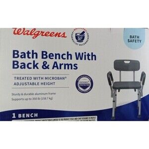 Walgreens bath bench with back and arms